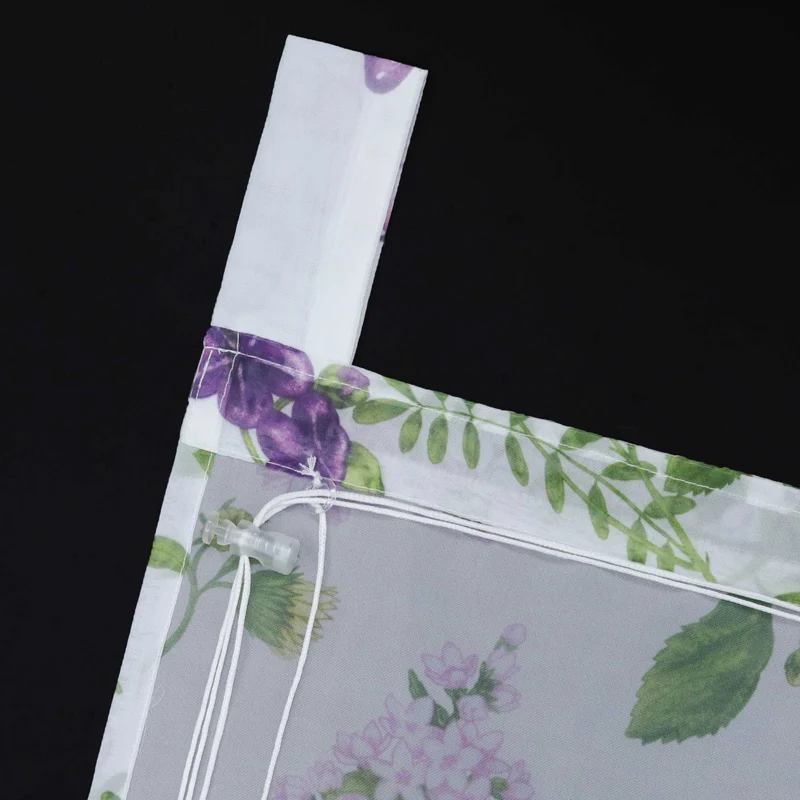 Rollo mit Schlaufen mit Schmetterling Muster Transparent