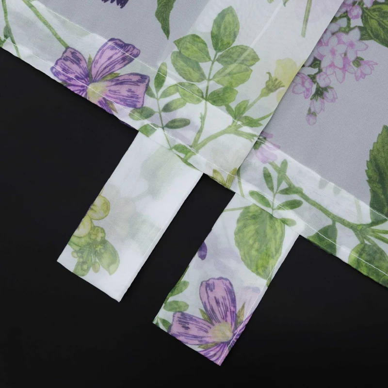Rollo mit Schlaufen mit Schmetterling Muster Transparent