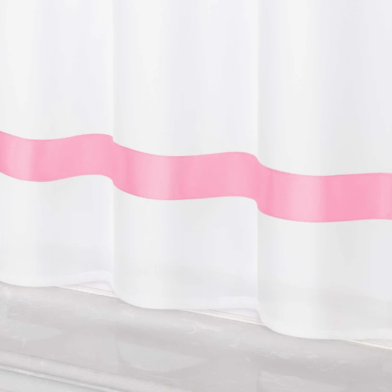 Scheibengardine mit Satinband transparent 1 Stück
