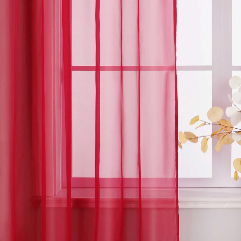 Gardine unifarbe transparent klassisch 1 stück