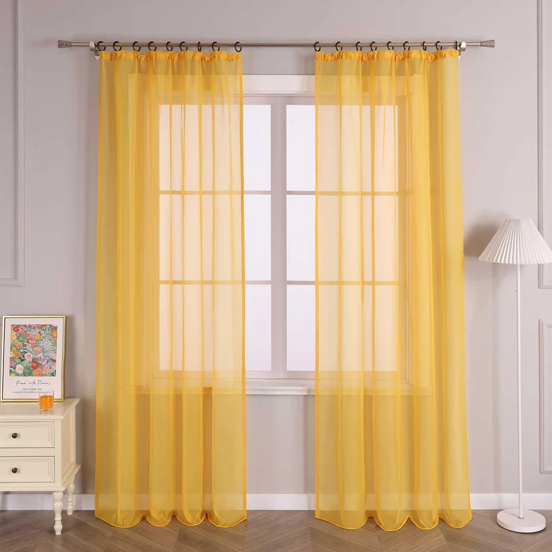 Gardine unifarbe transparent klassisch 1 stück