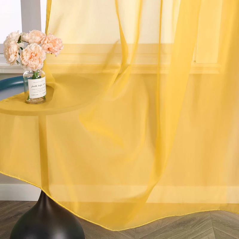 Gardine unifarbe transparent klassisch 1 stück