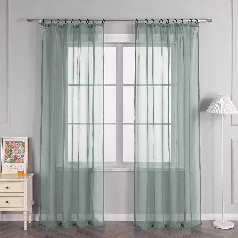 Gardine unifarbe transparent klassisch 1 stück