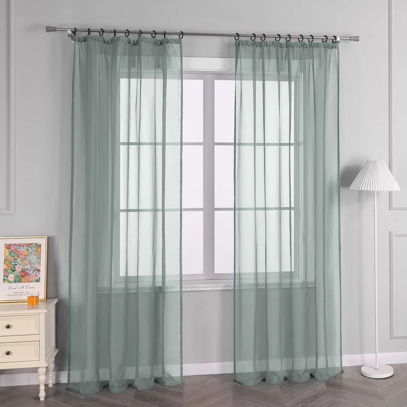 Gardine unifarbe transparent klassisch 1 stück