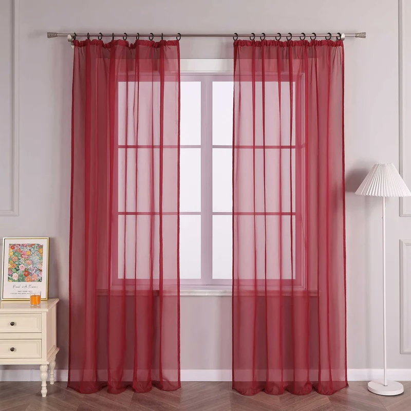 Gardine unifarbe transparent klassisch 1 stück