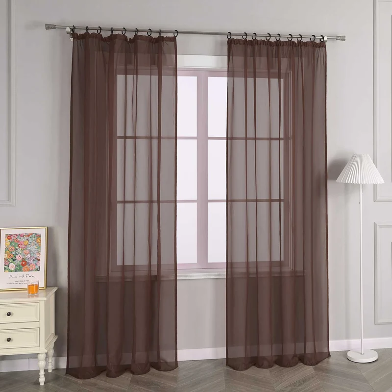 Gardine unifarbe transparent klassisch 1 stück