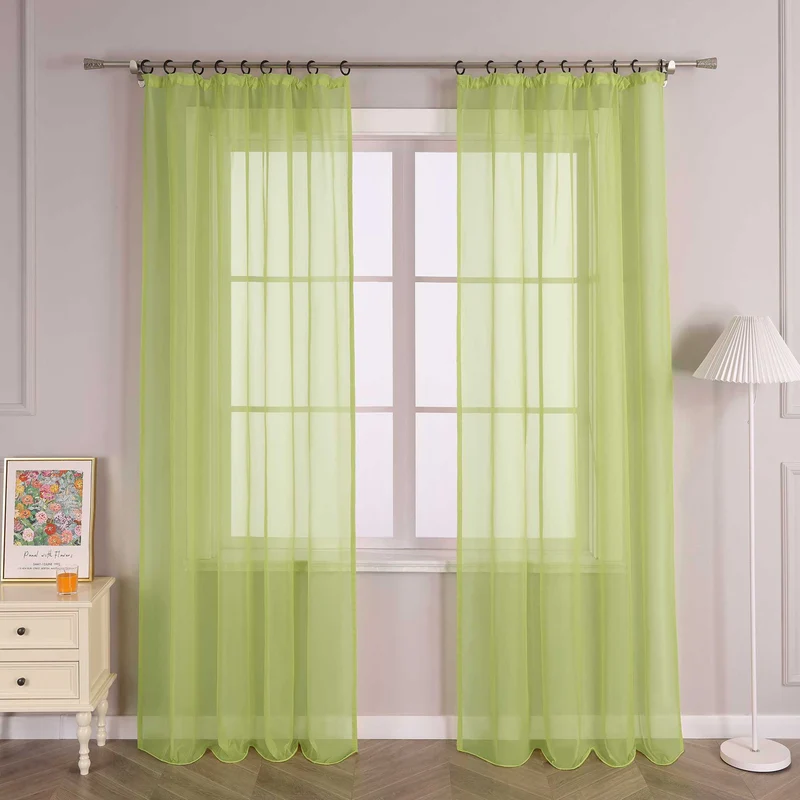 Gardine unifarbe transparent klassisch 1 stück