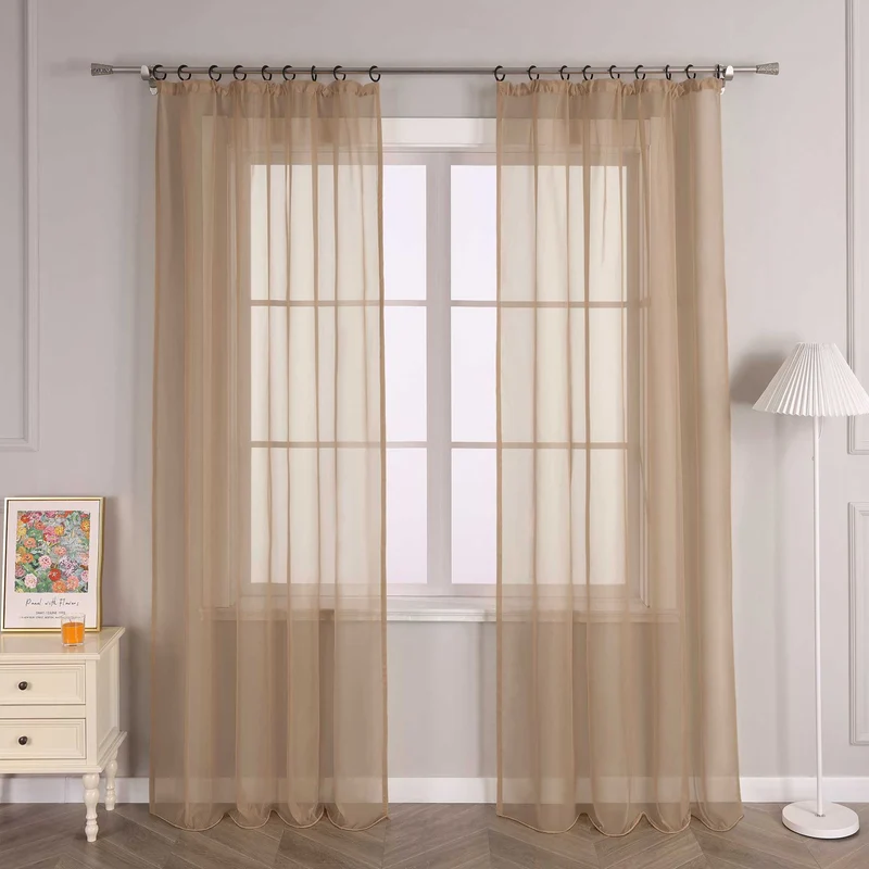 Gardine unifarbe transparent klassisch 1 stück