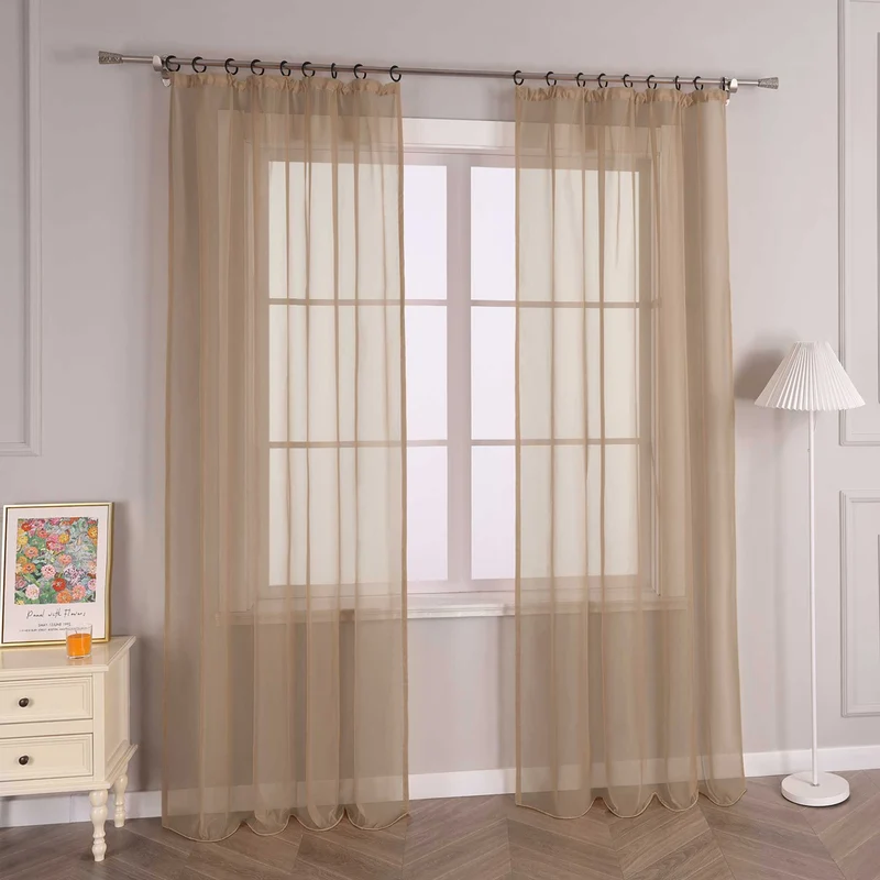 Gardine unifarbe transparent klassisch 1 stück