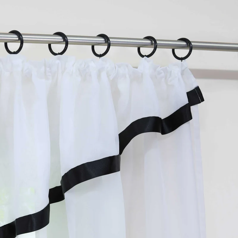 Scheibengardine mit Kräuselband / Fensterdeko Kreuzdesign 1 stück