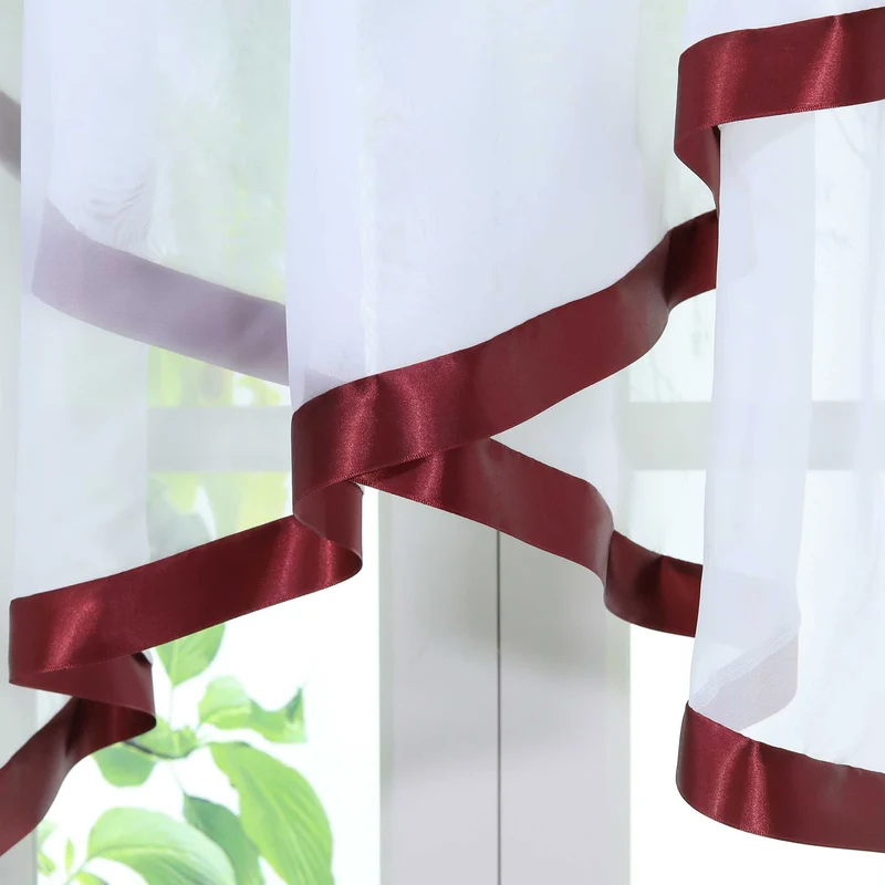 Scheibengardine mit Kräuselband / Fensterdeko Kreuzdesign 1 stück