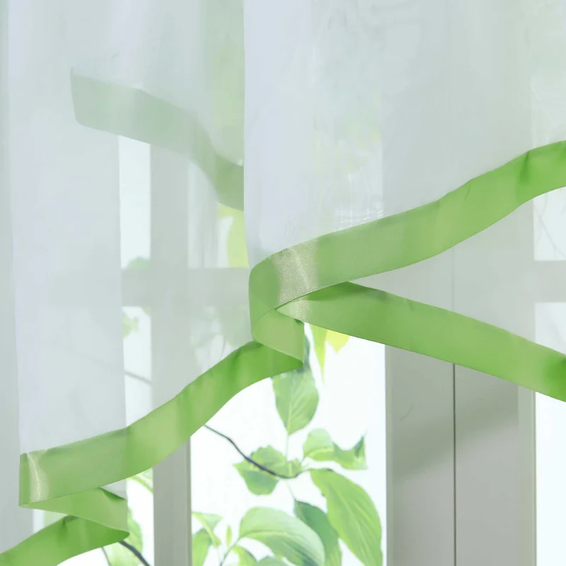 Scheibengardine mit Kräuselband / Fensterdeko Kreuzdesign 1 stück