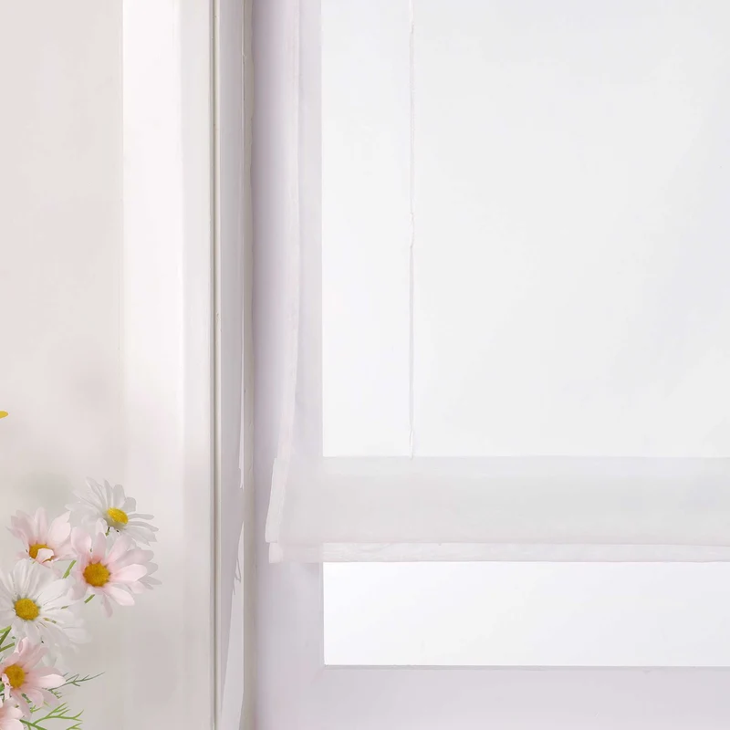 Rollo mit V-Haken lichtdurchlässig Unifarbe hochziehbar 1 Stück