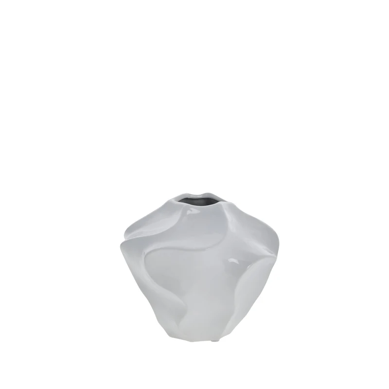 Jinia-Vase 17,5x17,5 cm. Weiß