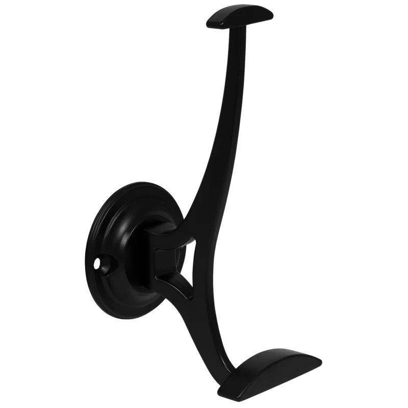 Doppelter Hut- und Mantelhaken - 140 mm - Schwarz