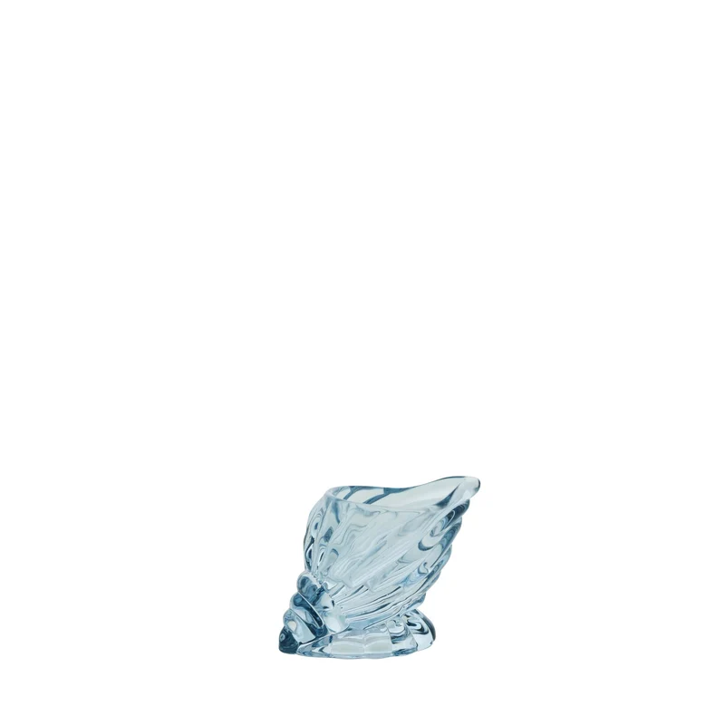 Votivkerze aus Nerinamuschel, B 6,5 x H 7,5 cm, Blau