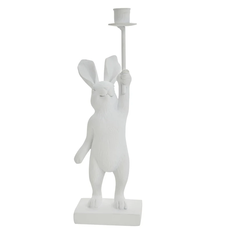 Selille Hasen-Kerzenständer H18.5 Weiß