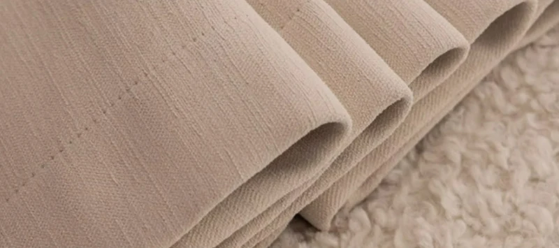 Rideau occultant thermique beige chenille double face premium