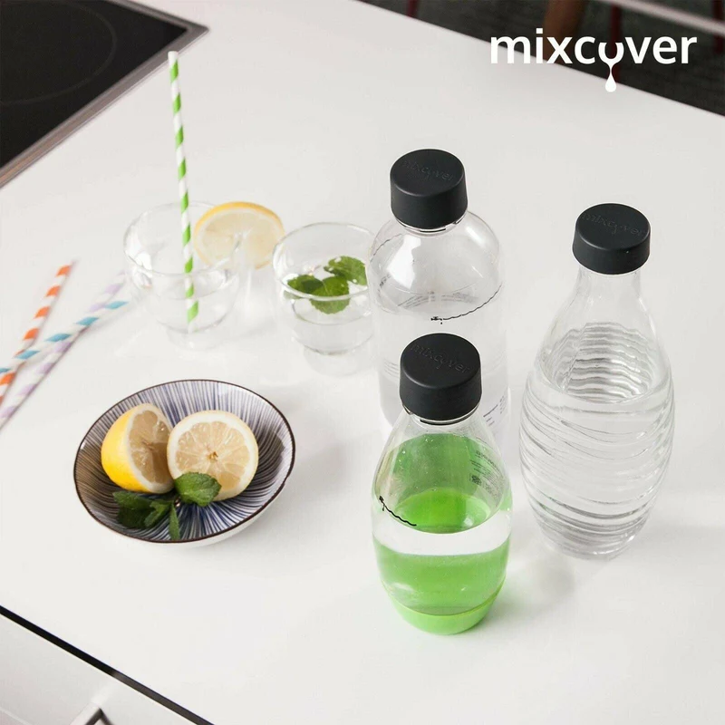 mixcover Ersatzdeckel passend für SodaStream PET Kunstoffflaschen 2er Set