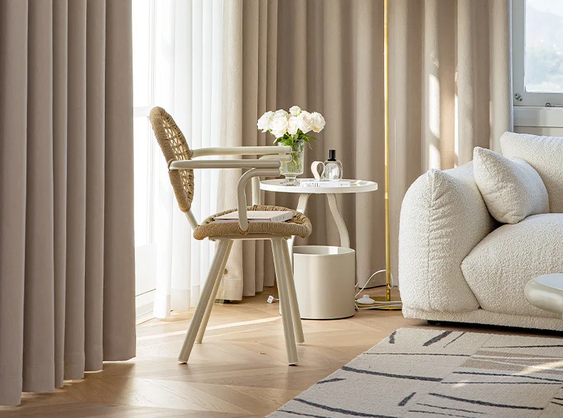 Beiger Vorhang für modernes Schlafzimmer
