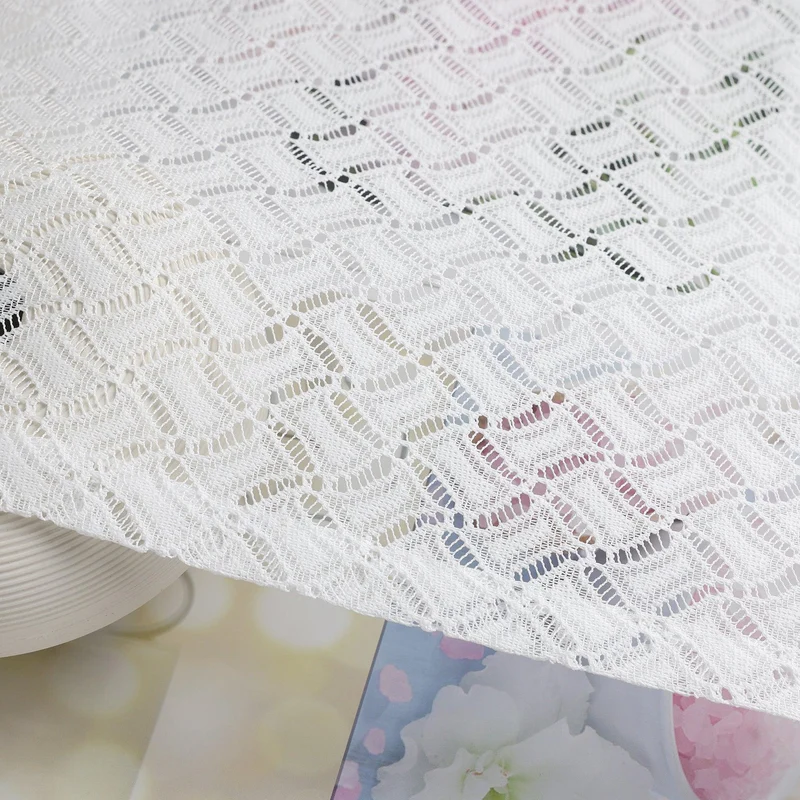 2er Set Scheibengardinen Jacquard Bistrogardine durch Tunnelzug kurz weiß
