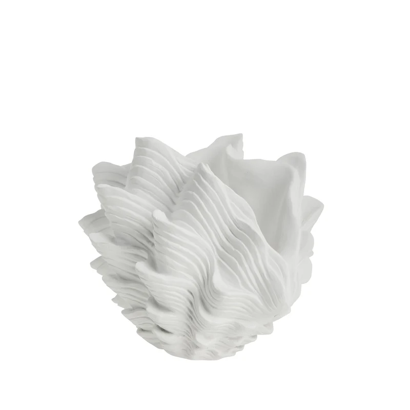 Dekorative Muschelschale aus Shella, 29 x 21,5 cm, weiß