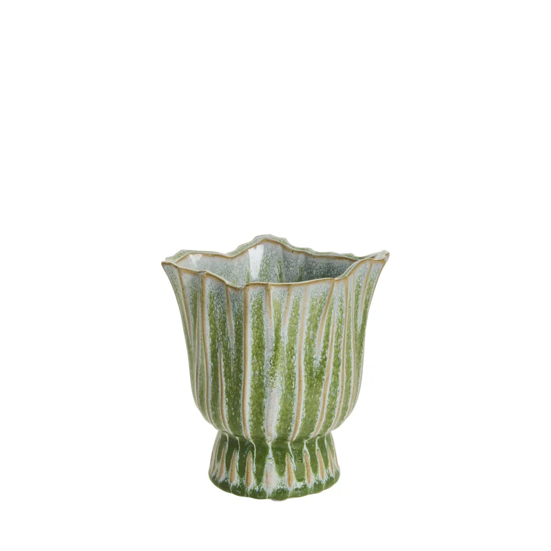 Palazzo-Blumentopf, Durchmesser 14,5 cm, Höhe 15 cm, Grün