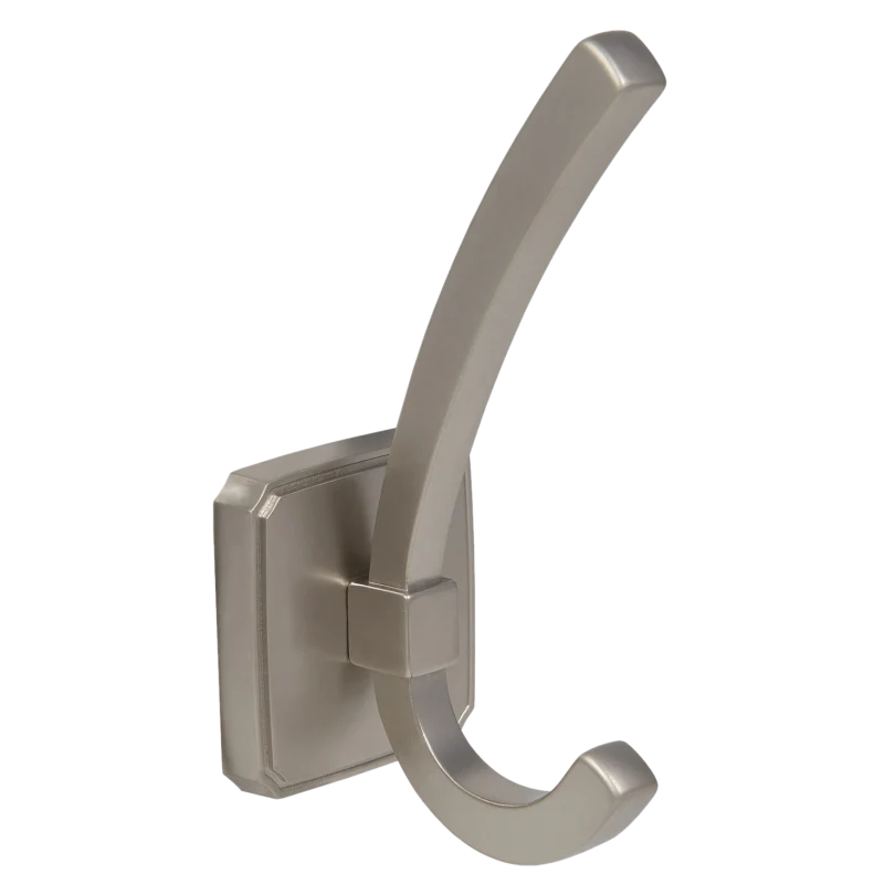 Doppelter Hut- und Mantelhaken - 122 mm - Satin