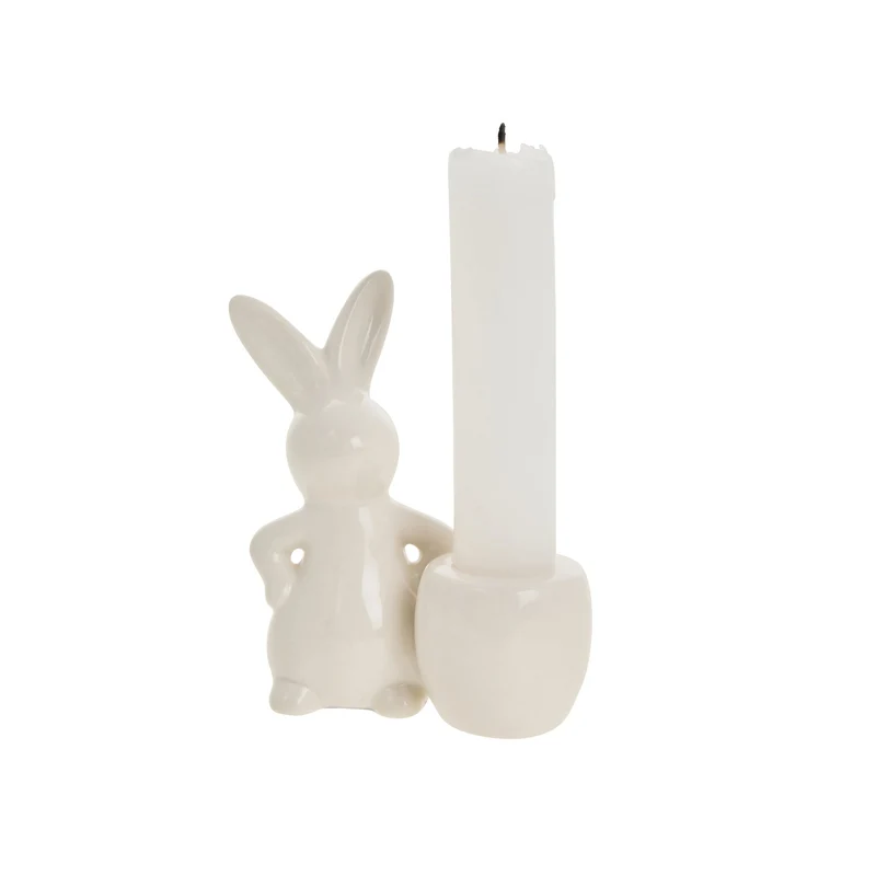 Dissia Bunny Kerzenleuchter H9 Off White