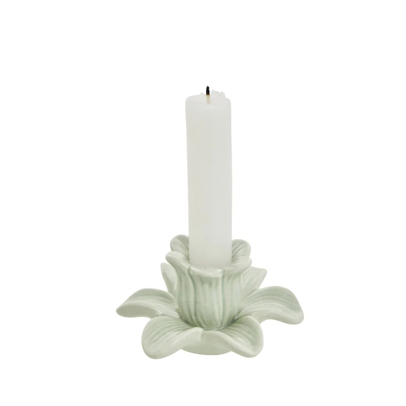 Deanne Blumen-Kerzenständer, Höhe 5,6 cm, Grün