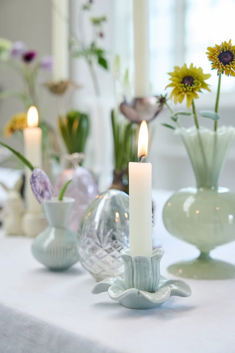 Deanne Blumen-Kerzenständer, Höhe 5,6 cm, Grün