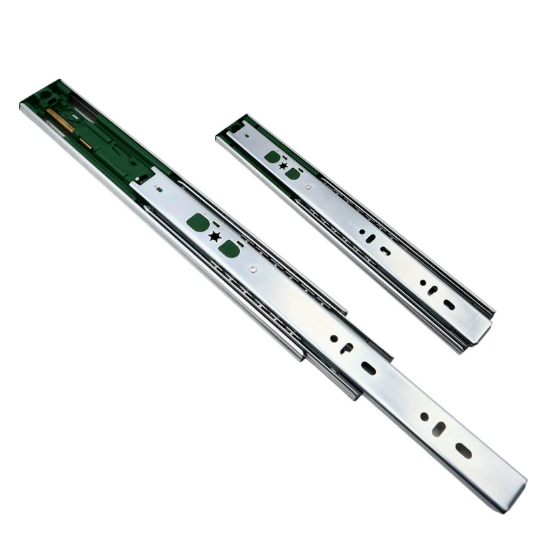 1 Satz Push-to-Open + Soft Close Kugelführung Schubladenschienen, H45