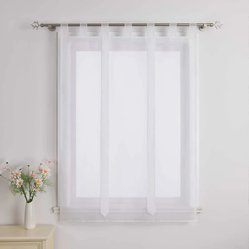 Rollo mit Schleifendesign transparent hochziehbar Fensterdeko 1 Stück