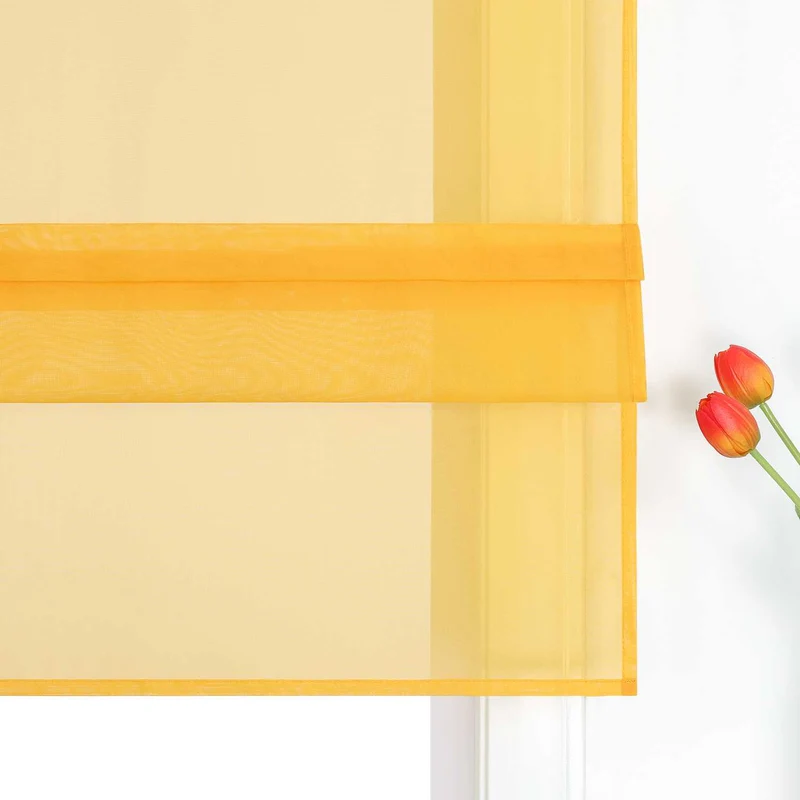 Rollo Voile Raffgardinen für Küche Transparent 1 Stück