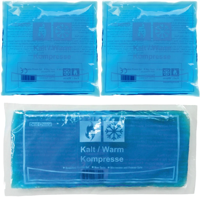 Kalt Warm Kompressen 2er Set Kühlkissen Wärmekissen Gel Kühlpack Eispack Gelkissen