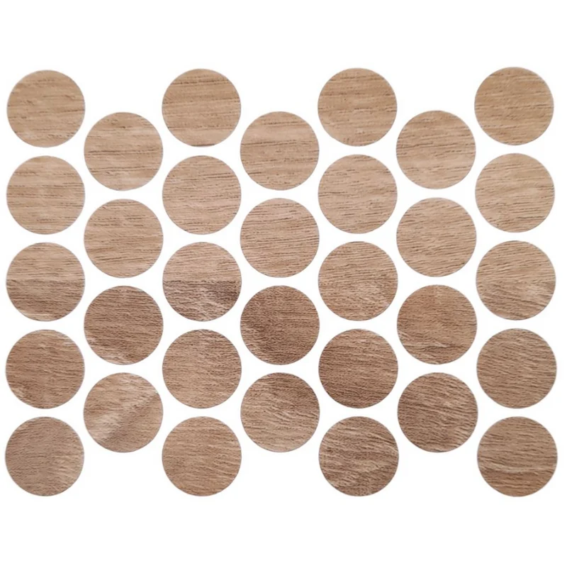 Schraubabdeckkappen Selbstklebend - Eiche Sonoma 18mm