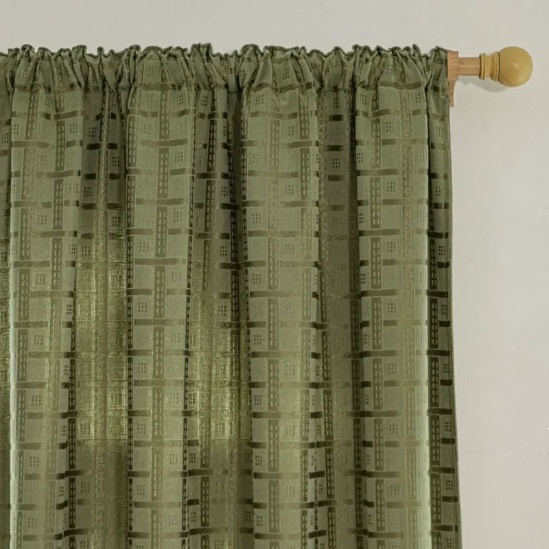 Grüner Vorhang Modernes Schlafzimmer