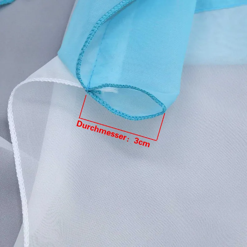 Scheibengardine durch Tunnelzug Voile Bistrogardinen mit Quaste 1 Stück