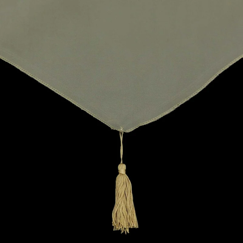 Scheibengardine durch Tunnelzug Voile Bistrogardinen mit Quaste 1 Stück
