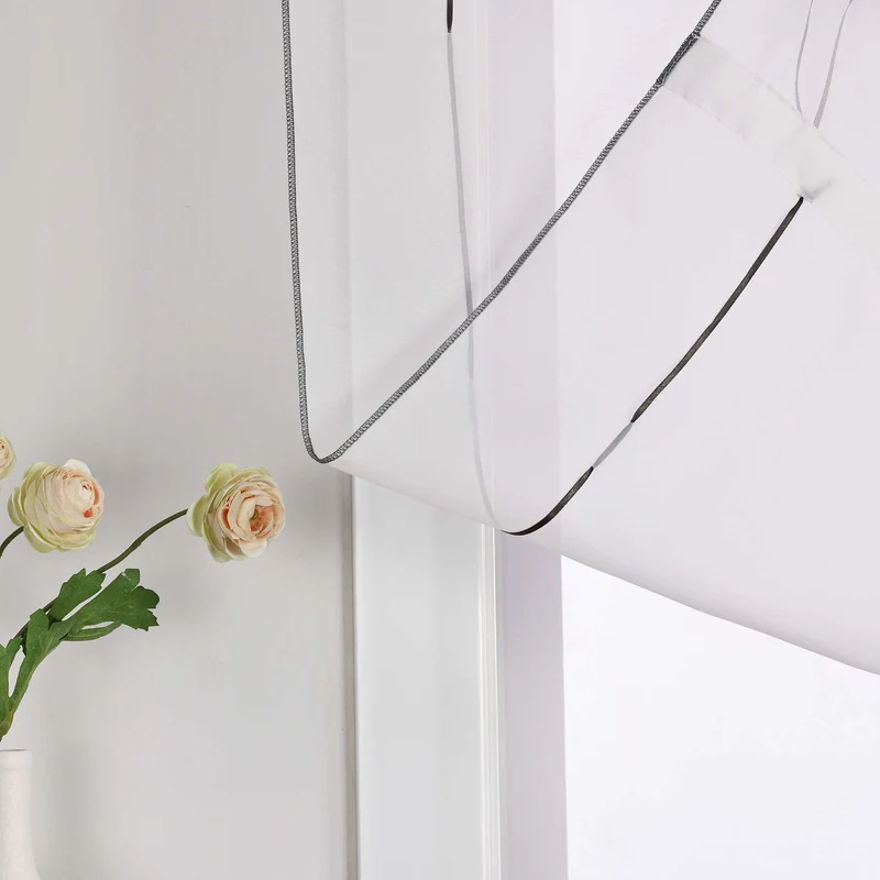 Rollo mit Blumenmuster Modern Transparent 1 Stück