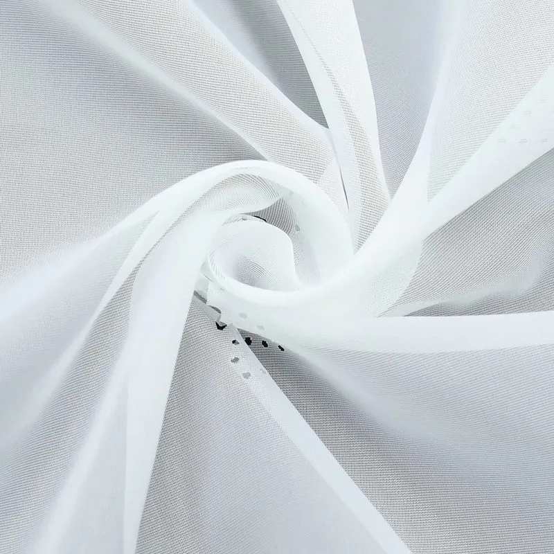 Scheibengardine mit Schmetterlingsdesign Dreiecksabschluss 1 Stück