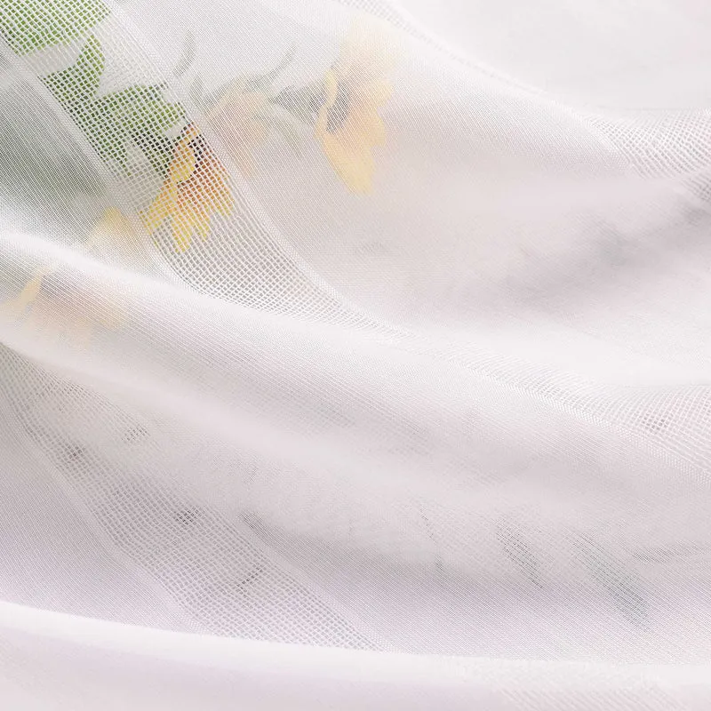 Gardine Schlaufenschal mit Streifen Unifarbe transparent Lichtdurchlässig