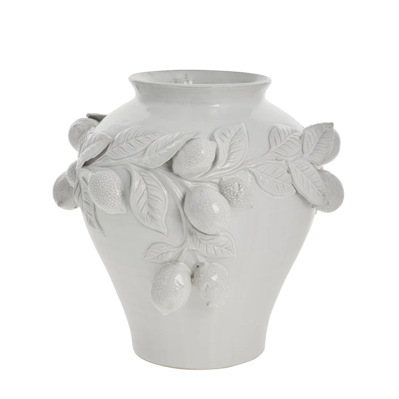 Limone Vase D30,5 H29 Weiß