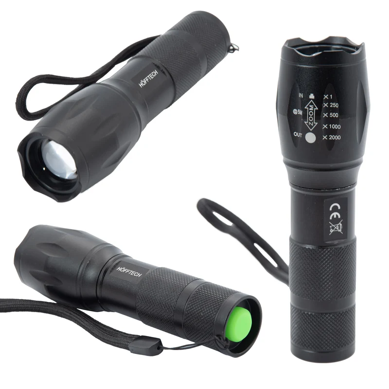 Taschenlampe LED Strahler Superbeam Flashlight SOS Taktische Lampe IP44 Leuchte