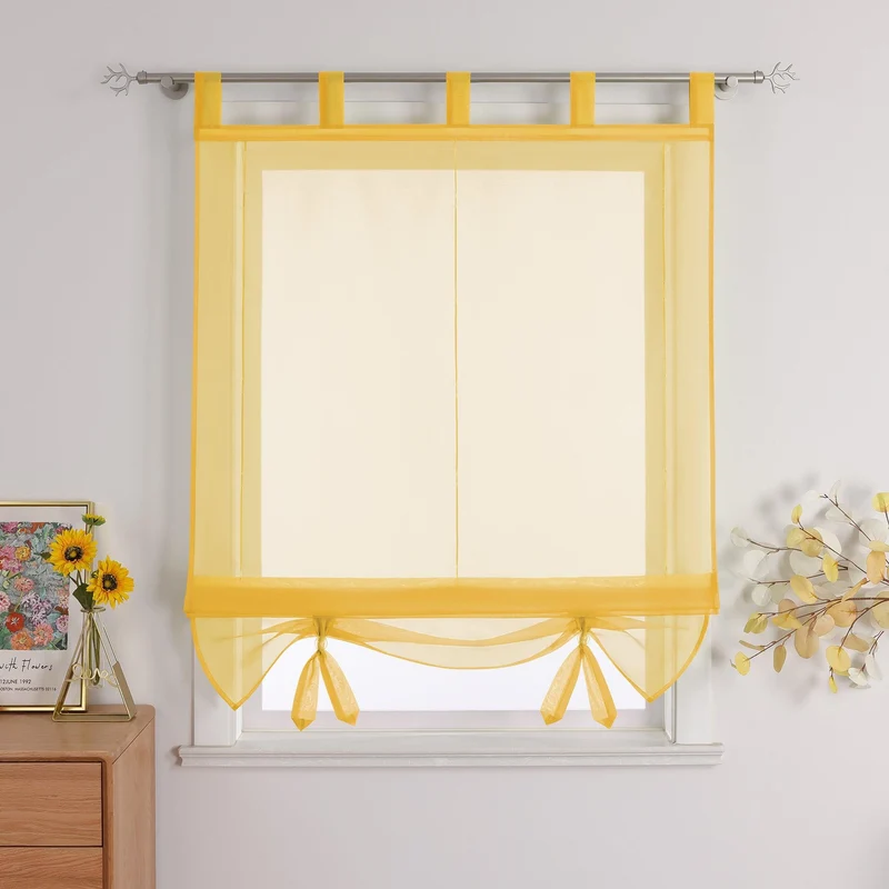 Rollo Kräuselbandgardine Transparente Fensterdeko Luftdurchlässig 1 Stück