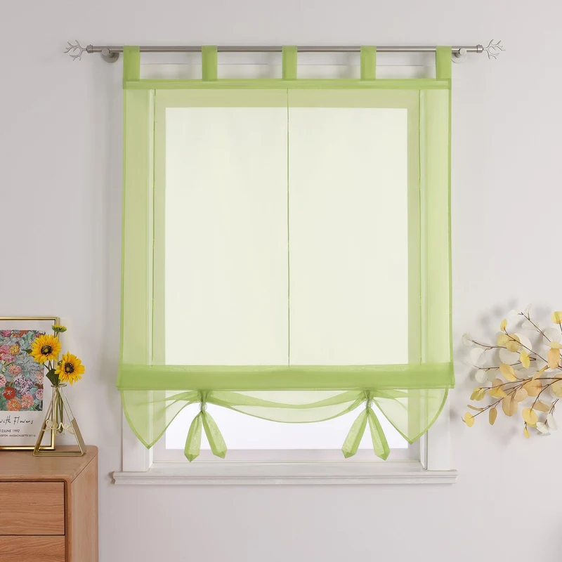 Rollo Kräuselbandgardine Transparente Fensterdeko Luftdurchlässig 1 Stück