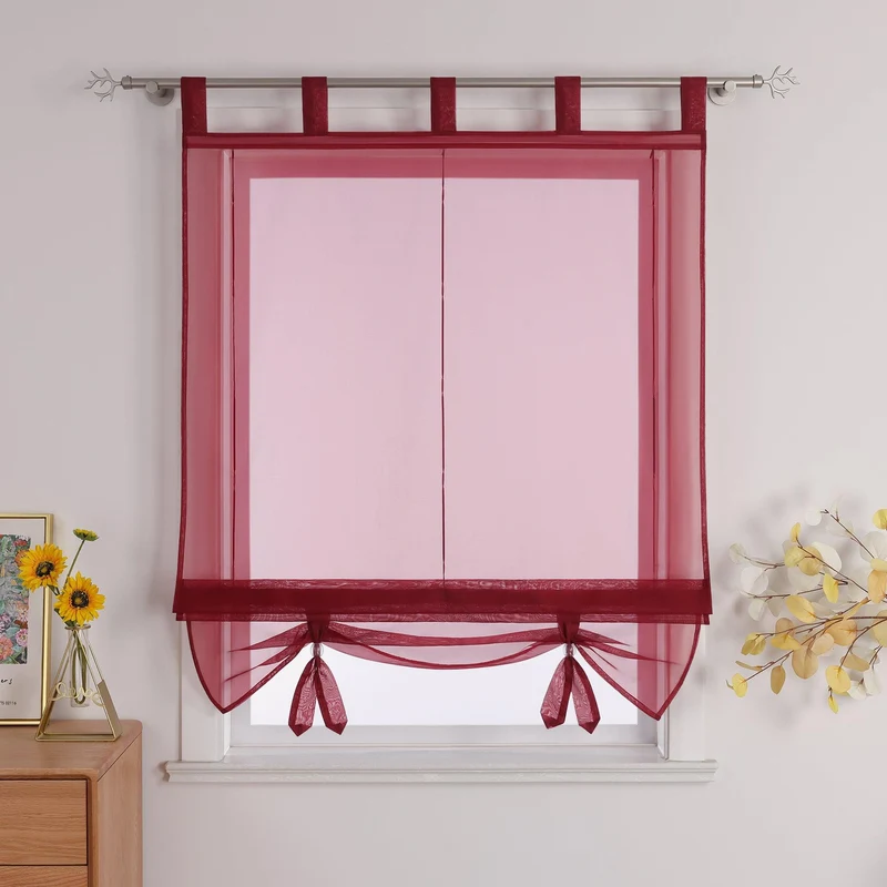 Rollo Kräuselbandgardine Transparente Fensterdeko Luftdurchlässig 1 Stück