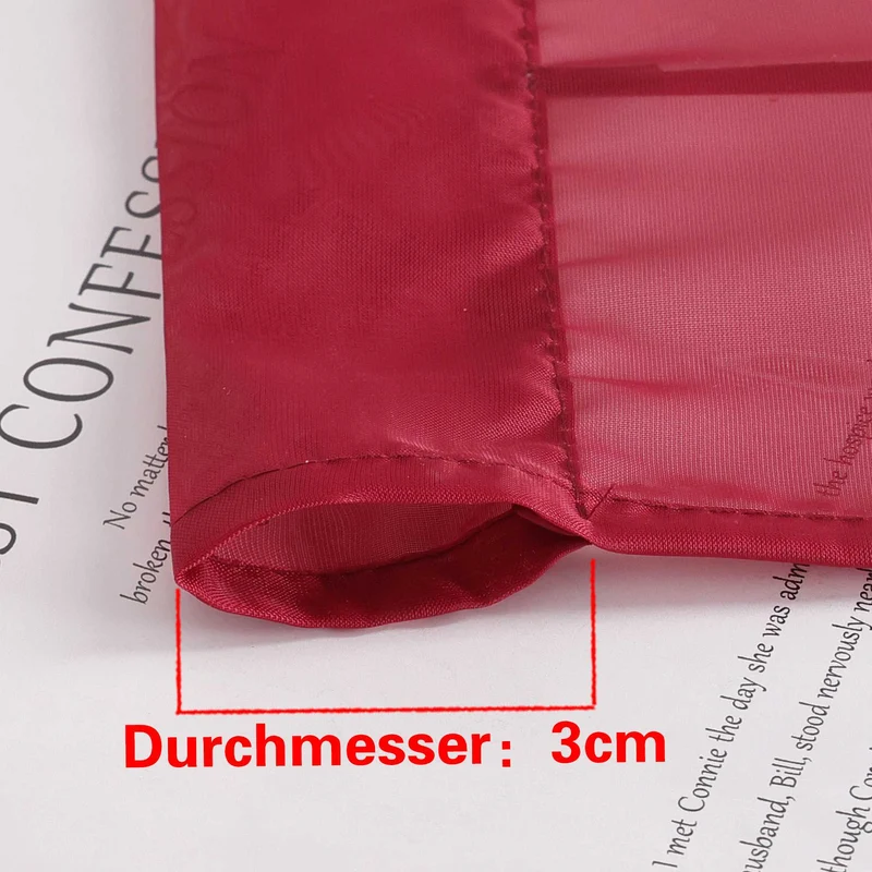 Rollo durch Stangendurchzug Transparente Luftig Unifarbig 1 Stück
