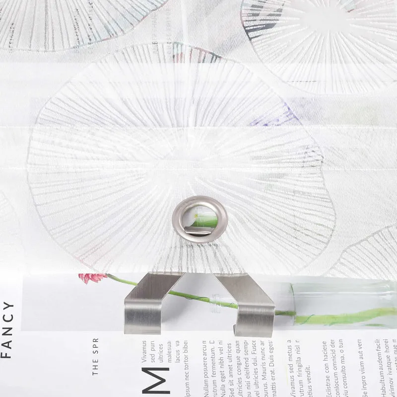 Rollo mit V-Haken Transparent Pilea peperomioides Muster 1 Stück
