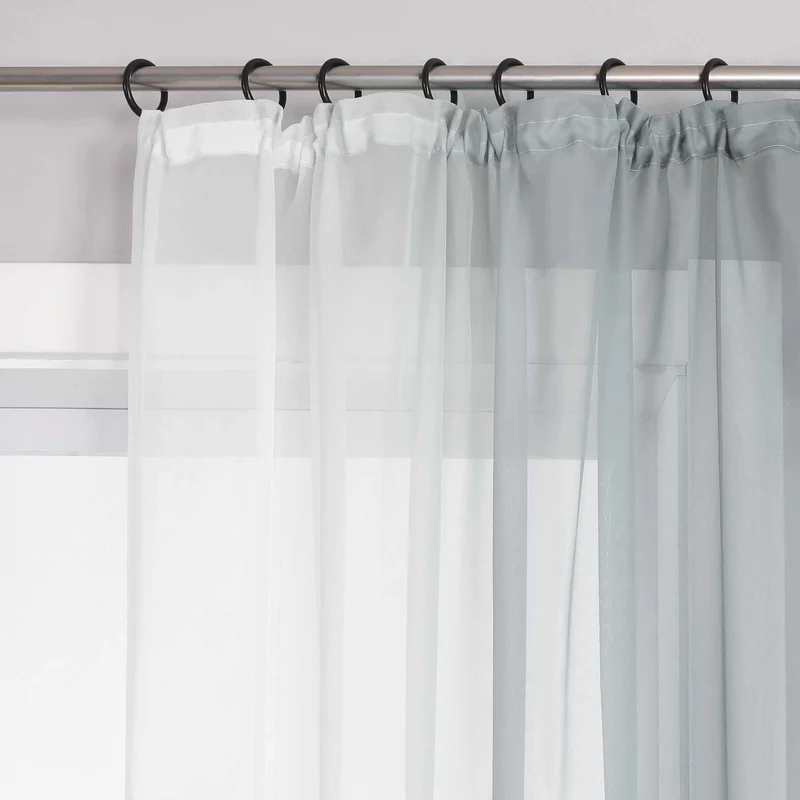 Transparente Vorhänge mit Farbverlauf 2er Set